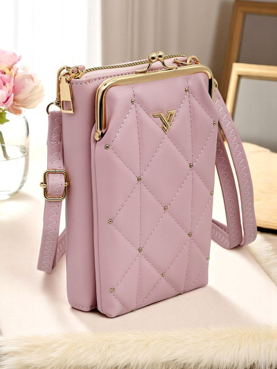 Royalfashion Portefeuille-monnaie multifonctionnel sur une bandoulière Matelassé Charm