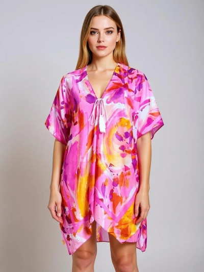 Royalfashion Paréo - Tunique de plage d'été pour femme avec motifs Wild Coast