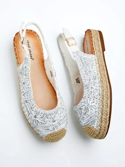 Royalfashion Espadrilles pour femmes avec broderie décorative