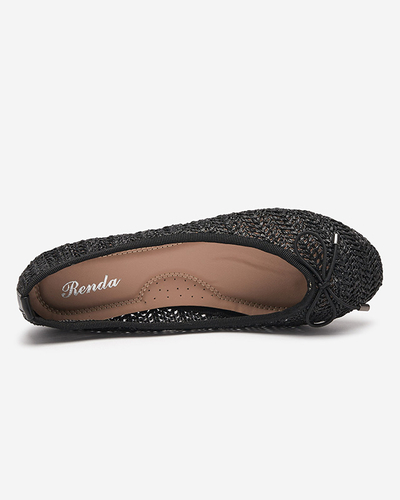 Ballerines Tressées Femme Wewo Noir - Chaussures