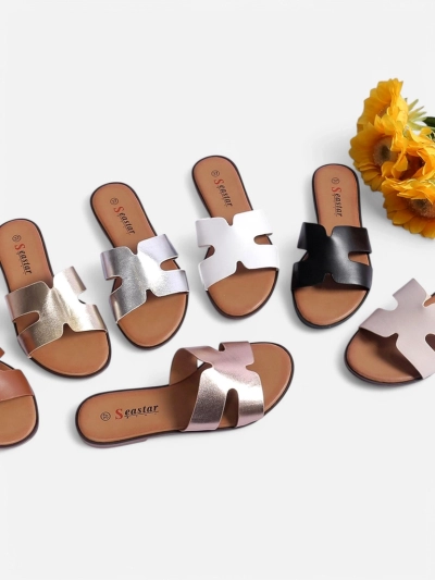 Royalfashion Chaussons à semelles plates pour femmes Evalios