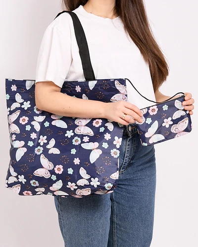 Sac de shopping Royalfashion à motifs, pliable en portefeuille