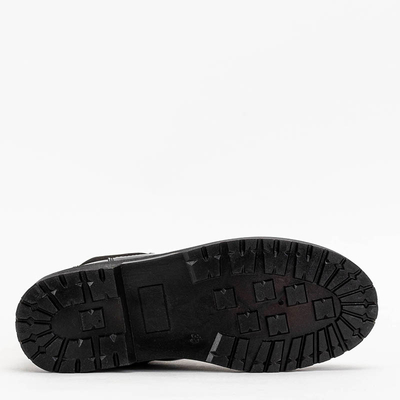 Boots femme laquées noires a'la Jodhpur boots Tinara - Footwear