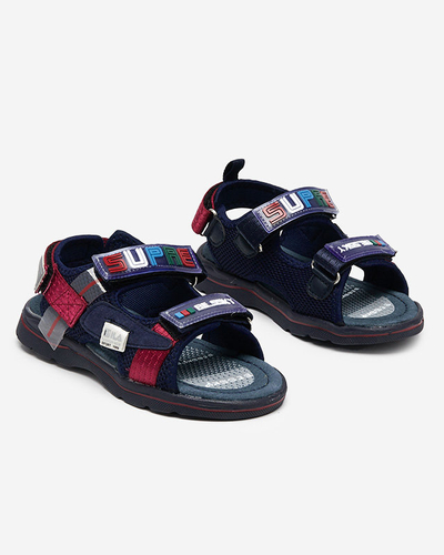 Sandales enfant bleu marine à patchs Netiks - Footwear