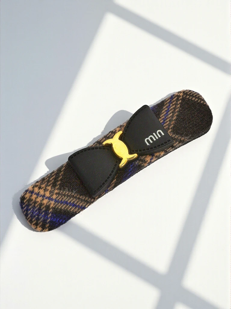 Royalfashion Barrette à cheveux à carreaux avec nœud