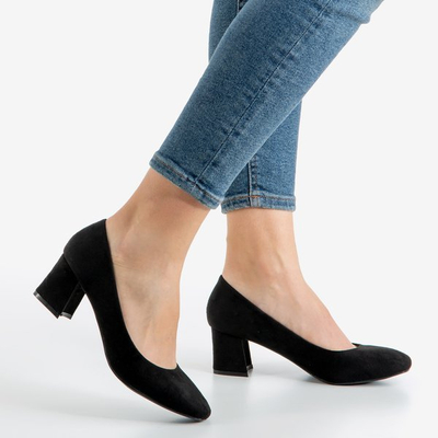 Escarpins noirs pour femmes sur le montant bas Give Love - Chaussures 1