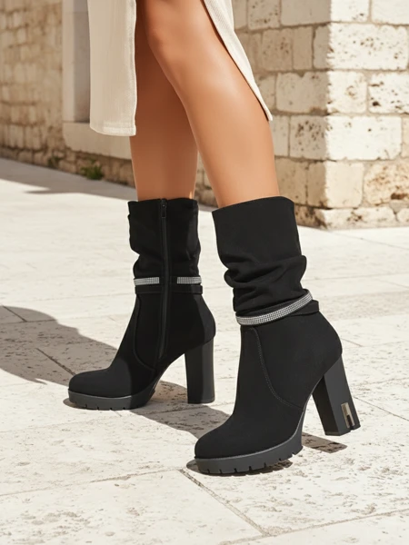 Bottines Ashlen Bloom mates pour femmes à talons carrés