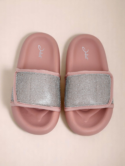 Royalfashion Claquettes plates pour femmes Sparkle Step