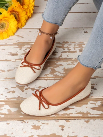 Royalfashion Ballerines pour femmes avec paillettes et un nœud Aramie