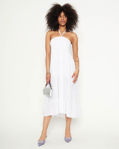 Robe midi GRANDE TAILLE blanche - Vêtements