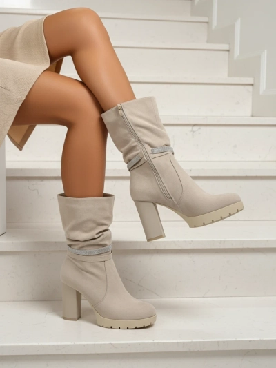 Bottines Ashlen Bloom mates pour femmes à talons carrés