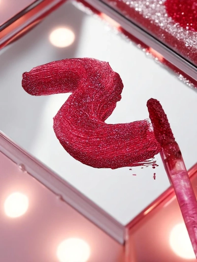 Brillant à lèvres à paillettes et brillant à lèvres transparent 2 en 1 Ruby Woo