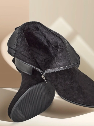 Bottines Elegante Nero en Cuir Écologique