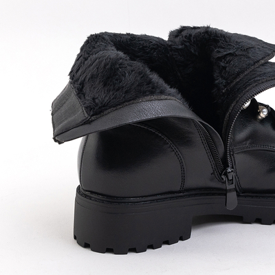Bottines noires pour femmes avec perles Lumines - Chaussures