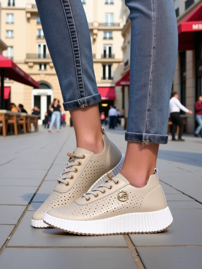 Royalfashion Baskets sportives à lacets pour femmes Jovenes
