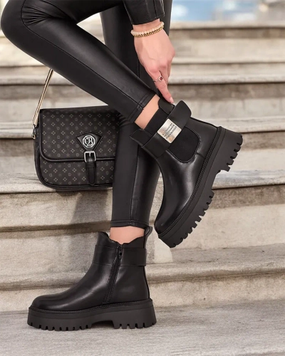 Royalfashion Bottes Dobi en cuir eko pour femme