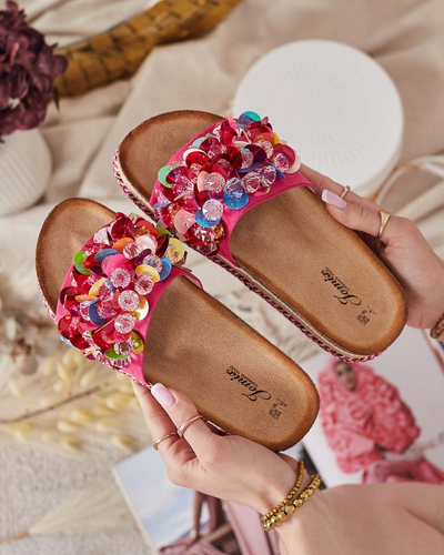 Royalfashion Tongs Loassa à strass pour femme