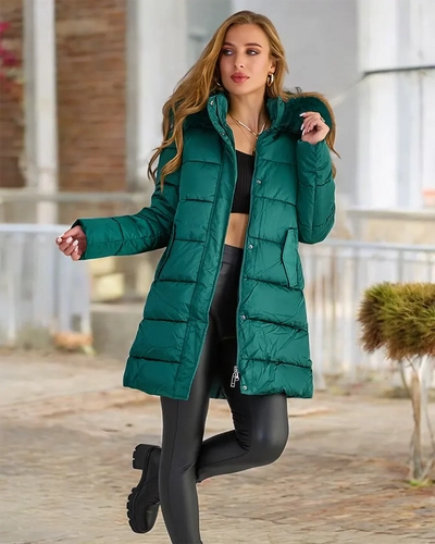 Royalfashion Veste d'hiver matelassée pour femme