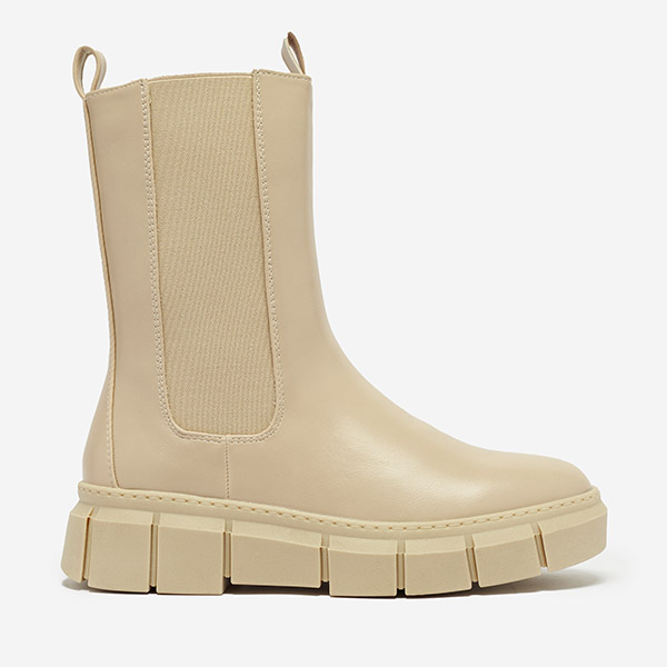 OUTLET Bottes à plateforme pour femmes en beige Couell- Footwear