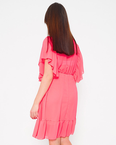 Mini-robe rose fluo pour femme - Vêtements