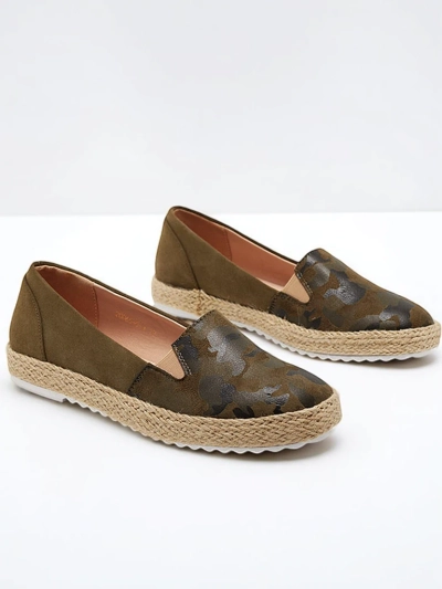 Espadrilles vertes pour femmes en camouflage Nuhente - Footwear