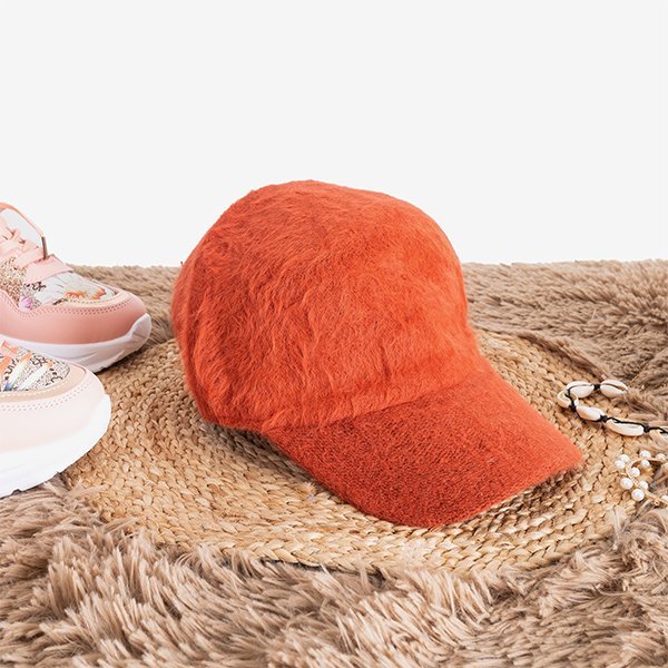 Bonnet en fourrure à visière orange - Casquettes