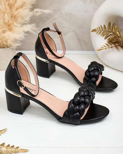 Sandales à talon pour femme noir Marines - Footwear