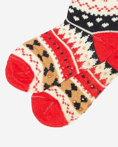 Chaussettes colorées pour femmes avec motif de Noël - Sous-vêtements
