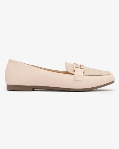 OUTLET Royalfashion Beige mocassins pour femme Bulerol