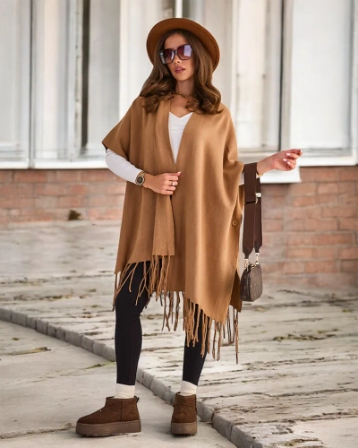Royalfashion Poncho pour femme