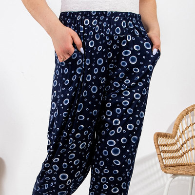 Pantalon en tissu à motifs pour femme TAILLE PLUS - Vêtements