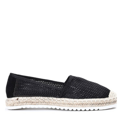 Espadrilles noires en maille Leonie - Chaussures 1