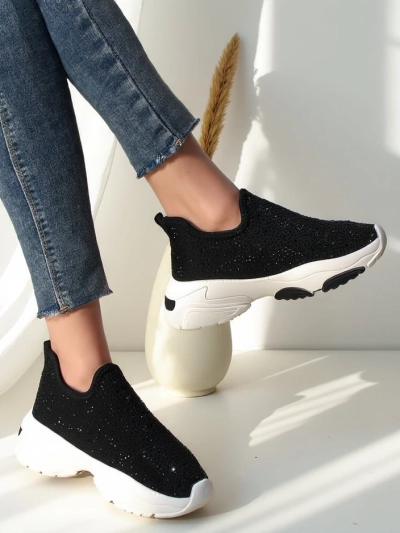 Baskets femmes à enfiler Royalfashion avec rhinestones Elavises