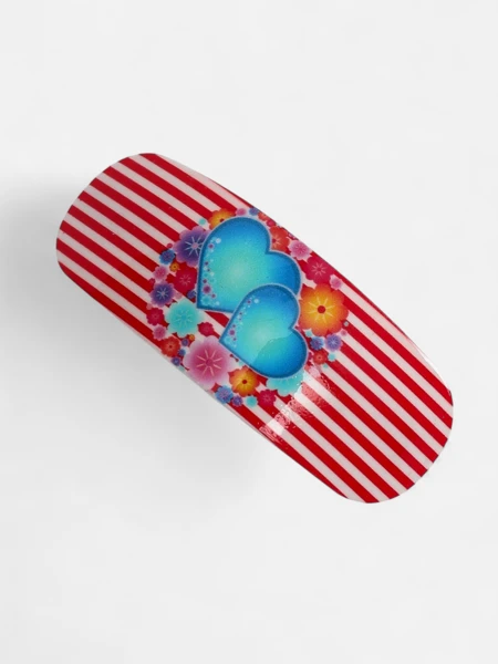 Barrette colorée pour enfants avec des cœurs