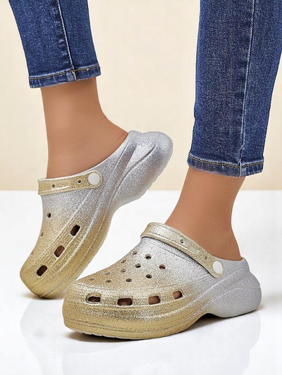 Sandales d'été en caoutchouc pour femmes Royalfashion avec découpes Dellosa