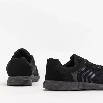 OUTLET Chaussures de sport décontractées pour hommes Berniso noires - Chaussures