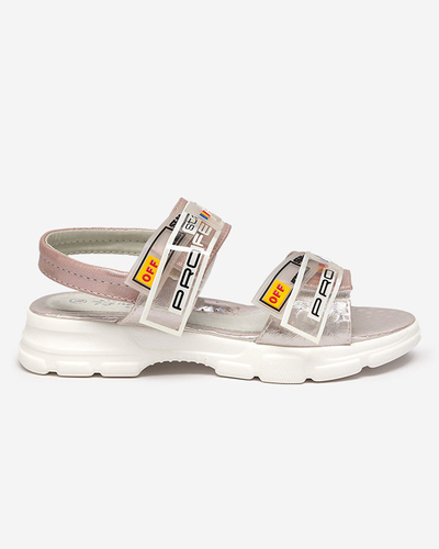 Sandales roses pour enfants fermées par velcro Keris - Footwear