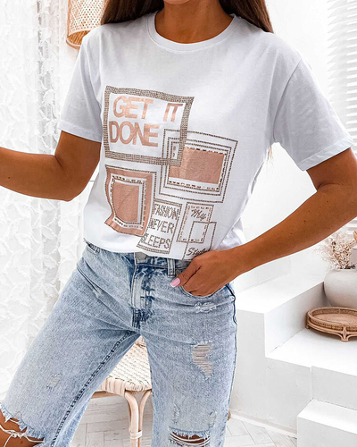Royalfashion T-shirt imprimé pour femme
