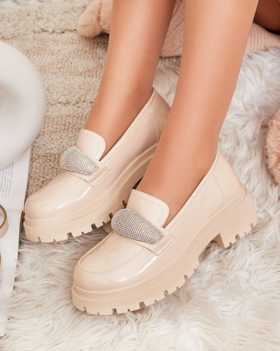 Royalfashion Mocassins laqués pour femme avec ornement Averados