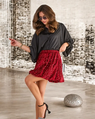 Jupe courte pour femme Royalfashion avec sequins