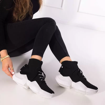 OUTLET Chaussures de sport montantes noires pour femme Owami - Footwear