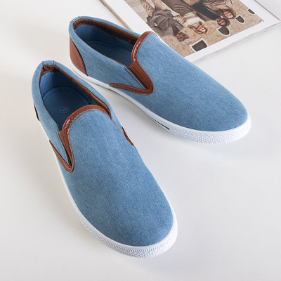 OUTLET Slip on denim homme bleu Groman - Footwear