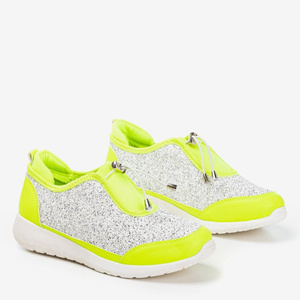 Chaussures de sport vert fluo avec paillettes Likera - Chaussures 1