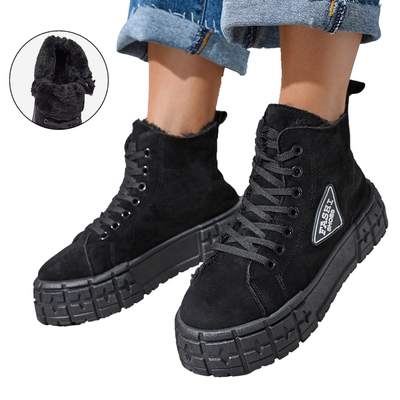 Bottes Zephyr isolées en éco-suède noir pour femme - Chaussures