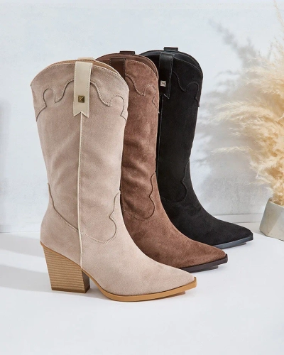 Royalfashion Femmes Bottes de cow-boy à talon Kowib