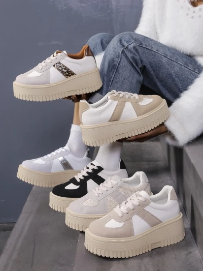 Royalfashion Sneakers à plateforme pour femmes Venusoe