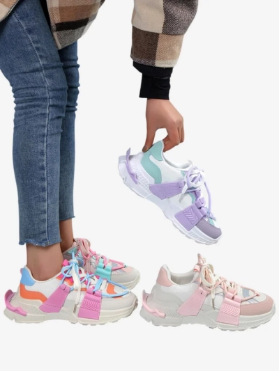 Royalfashion Baskets de sport pour femmes avec inserts en caoutchouc Bubble