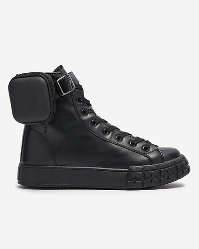 Chaussures de sport noires pour femmes avec pochette Efiffe- Footwear