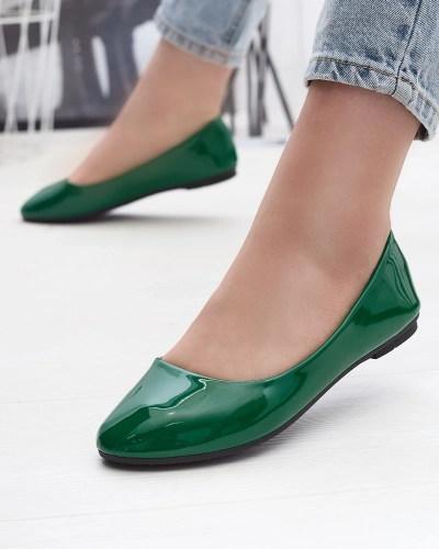 Ballerines laquées vert foncé pour femme Fama - Footwear