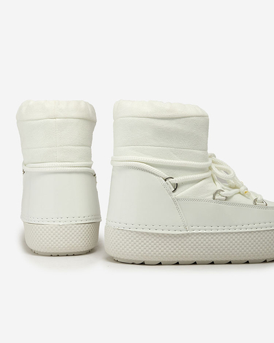 Royalfashion Bottes de neige à lacets pour femme Yevnoie